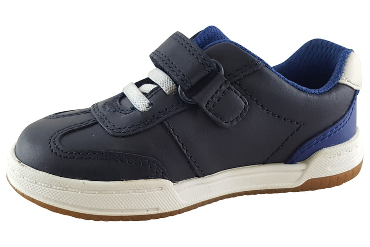 Clarks Fawn Family T Navy Combi Boys First Shoes