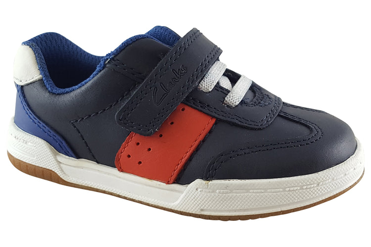 Clarks Fawn Family T Navy Combi Boys First Shoes
