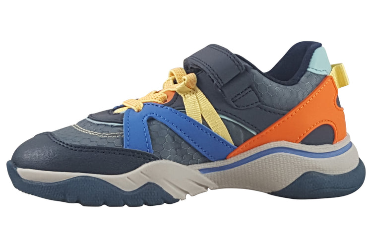 Clarks FeatherPace K Grey Combi Boys Sports
