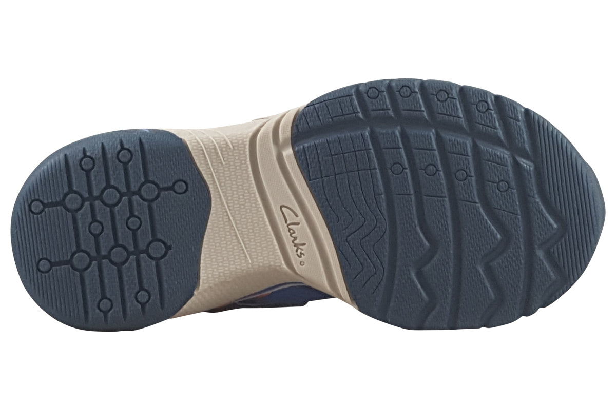 clarks featherpace k grey combi boys sandals sole