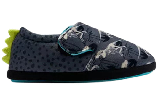 Clarks Fluffy Snug K Girls Slippers Dark Grey Int