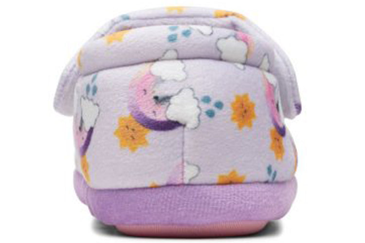 Clarks CLA Fluffy Snug T. Lilac Combi Boys Slippers