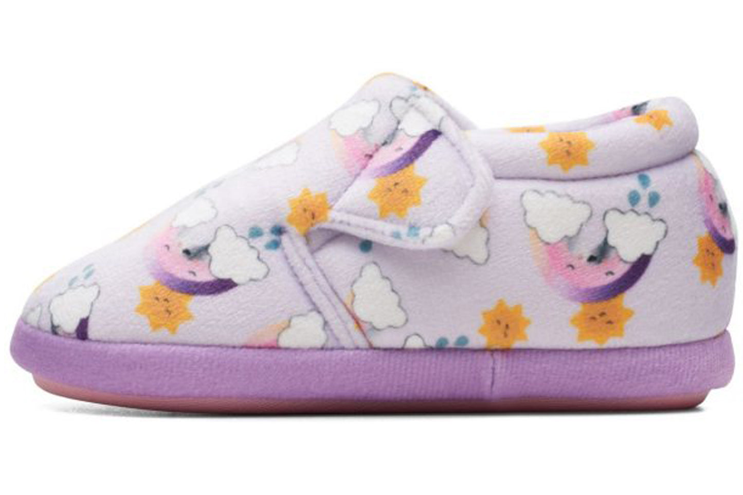 Clarks CLA Fluffy Snug T. Lilac Combi Boys Slippers