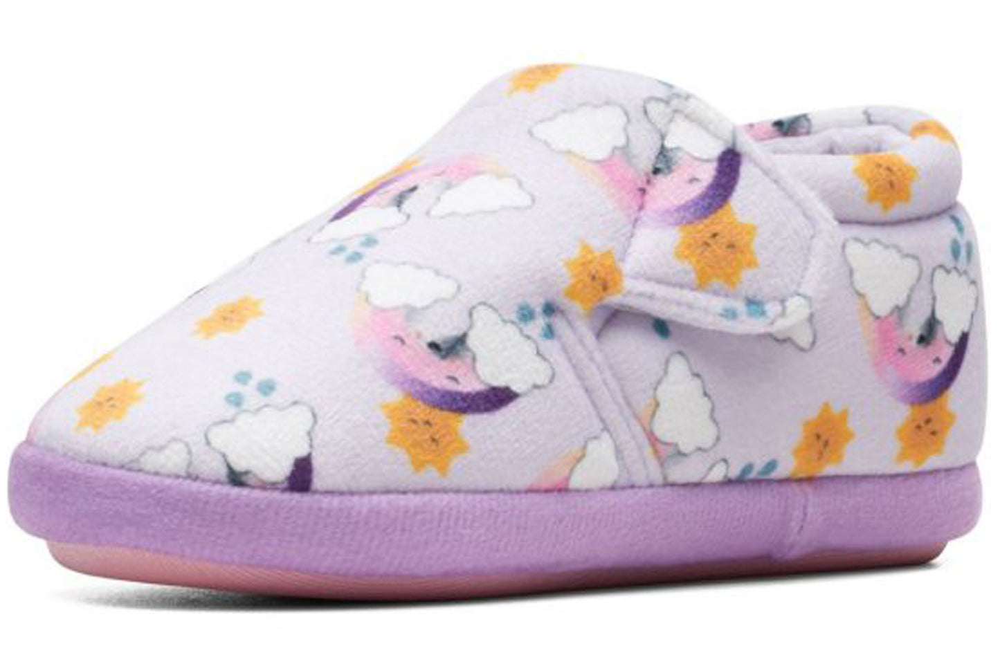 Clarks CLA Fluffy Snug T. Lilac Combi Boys Slippers