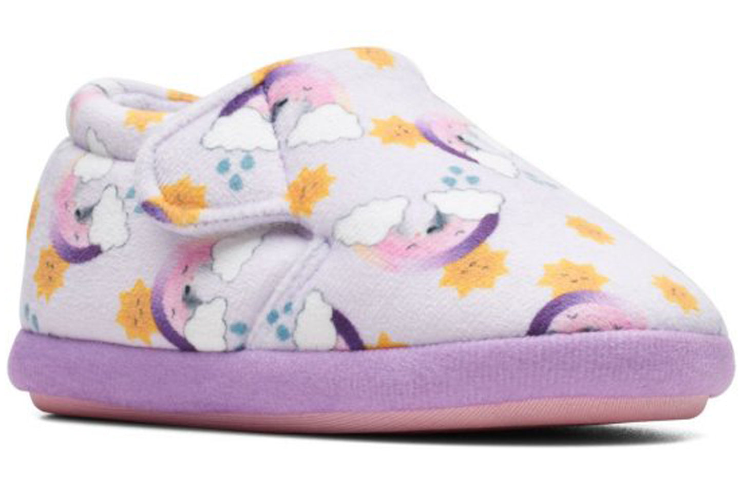 Clarks CLA Fluffy Snug T. Lilac Combi Boys Slippers