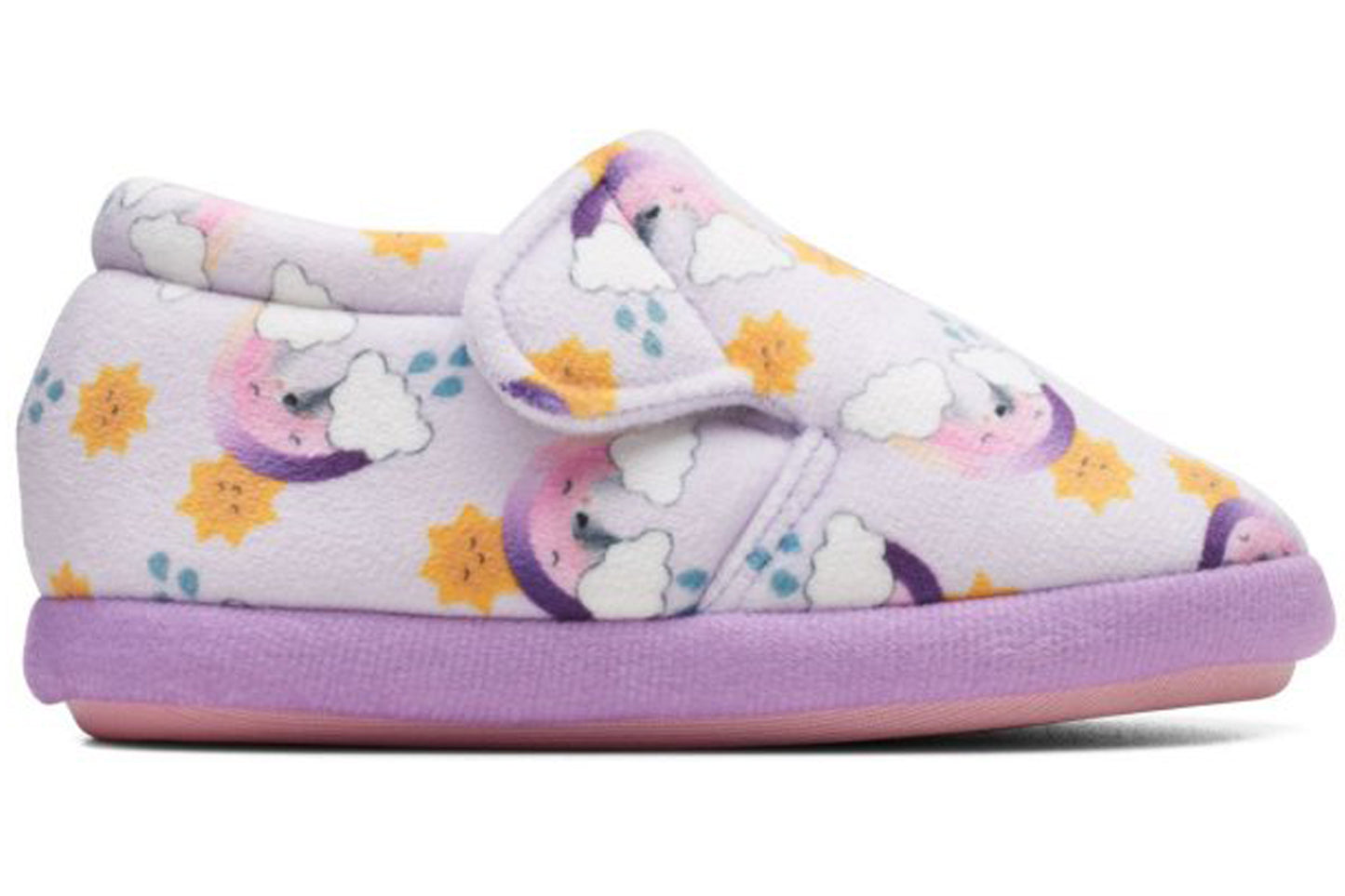 Clarks CLA Fluffy Snug T. Lilac Combi Boys Slippers
