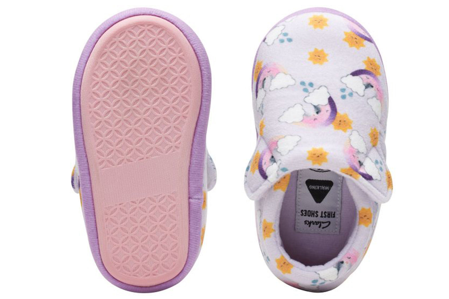 Clarks CLA Fluffy Snug T. Lilac Combi Boys Slippers