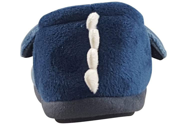 Clarks Fluffy Snug T Boys Slippers Navy