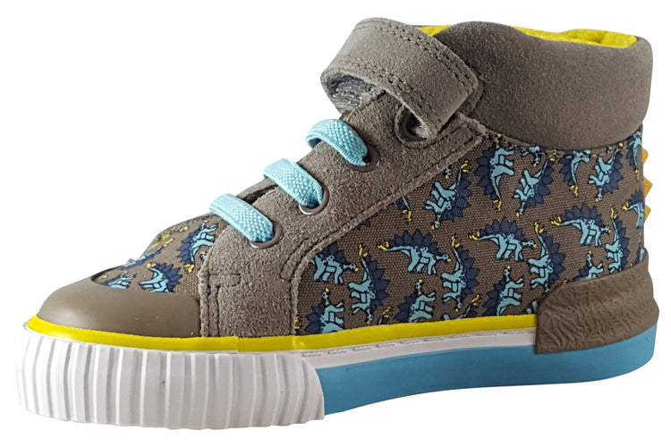 Clarks Foxing Roar Hi T Sage Combi Boys Canvas