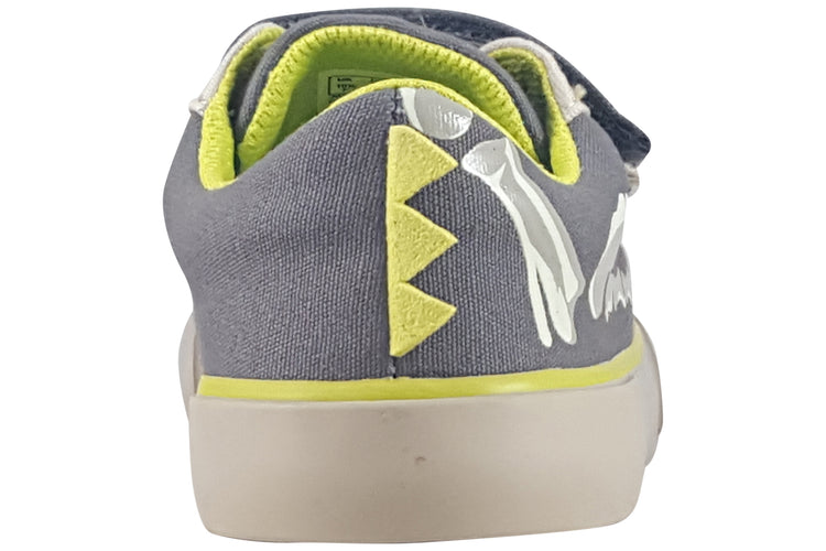 Clarks Foxing Stomp K Grey Canvas Boys Canvas