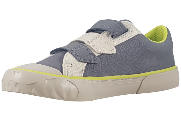 Clarks Foxing Stomp K Grey Canvas Boys Canvas