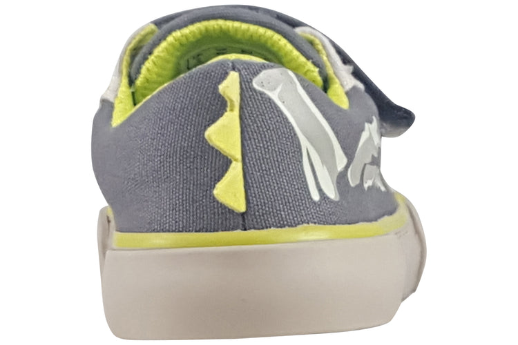 Clarks Foxing Stomp T Grey Canvas Boys Canvas