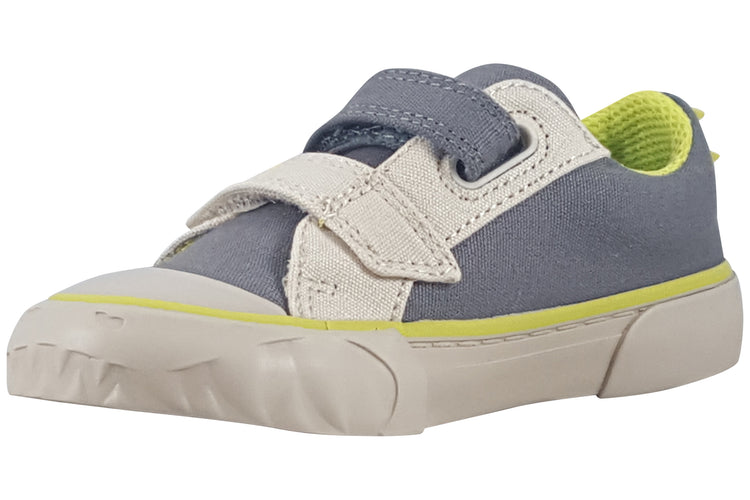Clarks Foxing Stomp T Grey Canvas Boys Canvas