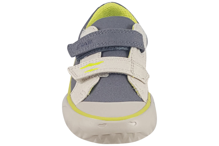 Clarks Foxing Stomp T Grey Canvas Boys Canvas
