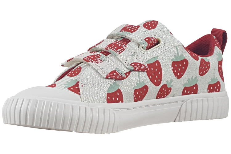 Clarks FoxingFraiseK. Cotton Metallic Girls Canvas