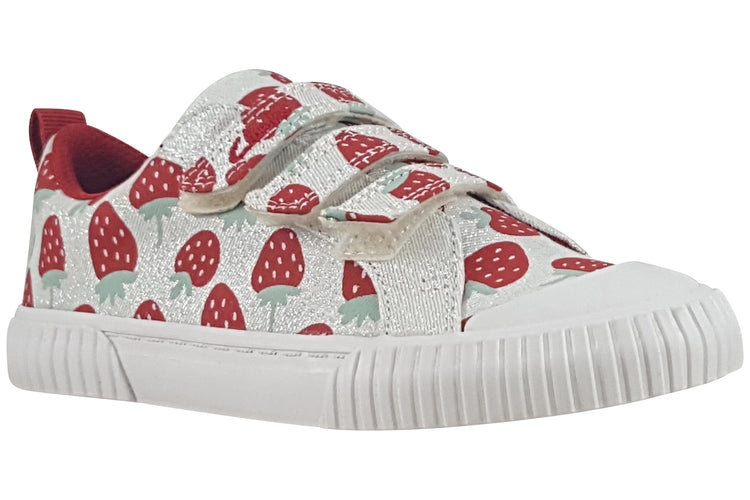 Clarks FoxingFraiseK. Cotton Metallic Girls Canvas