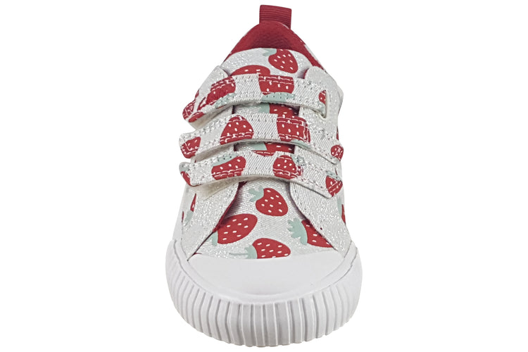 Clarks FoxingFraiseK. Cotton Metallic Girls Canvas