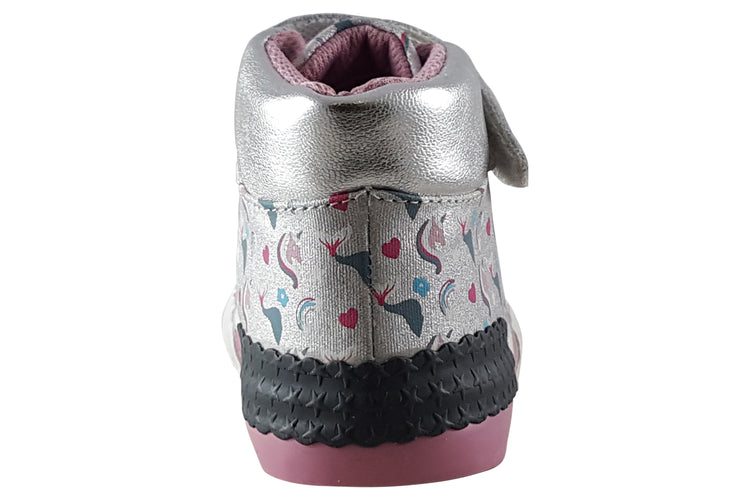 Clarks FoxingHaloHiT. Silver Girls Canvas
