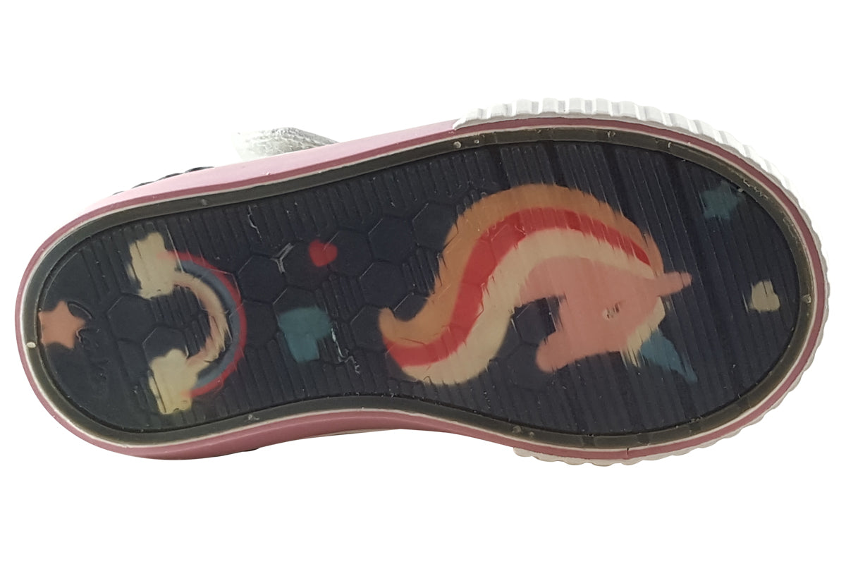 clarks foxinghalohit silver girls boots sole