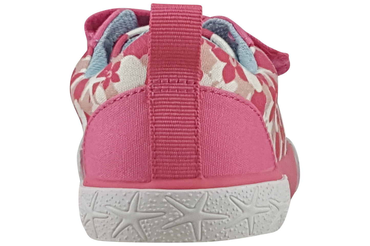 clarks foxingshell k pink canvas girls shoes back