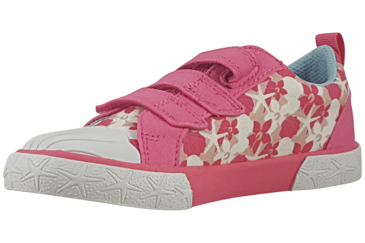 Clarks FoxingShell K. Pink Canvas Girls Canvas
