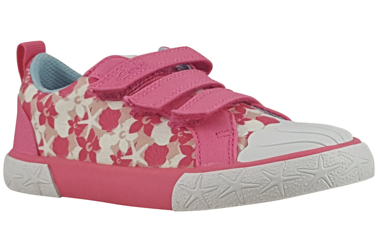 Clarks FoxingShell K. Pink Canvas Girls Canvas