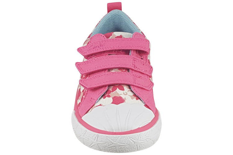 Clarks FoxingShell K. Pink Canvas Girls Canvas
