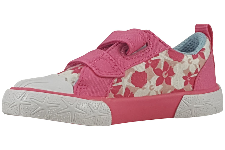 Clarks FoxingShell T. Pink Canvas Girls Canvas