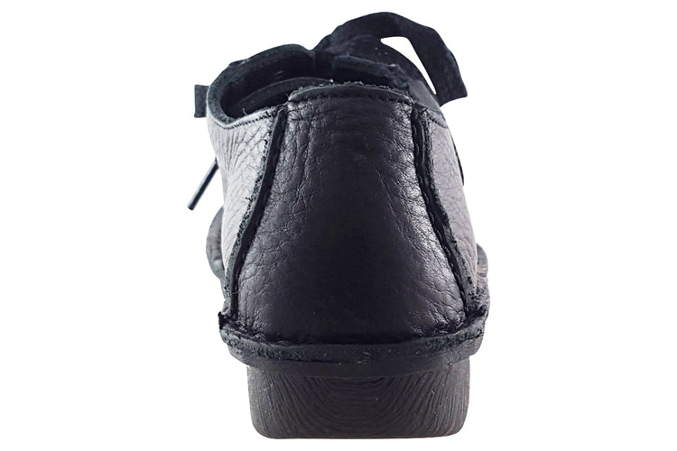 Clarks Funny Dream Black Leather Womens Shoes