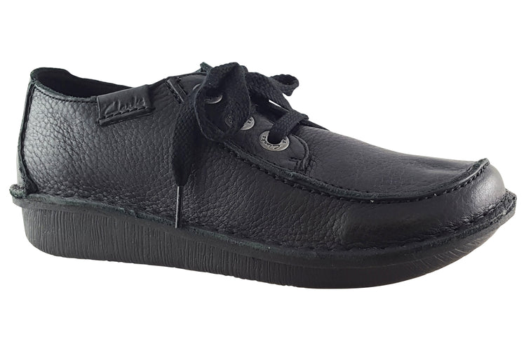 Clarks Funny Dream Black Leather Womens Shoes