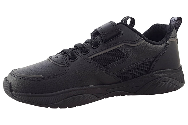 Clarks Grip Trade O Black Leather Boys School Shoes