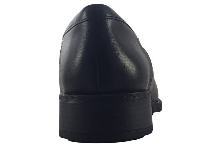 Clarks Havisham Edge Black Leather Womens Shoes
