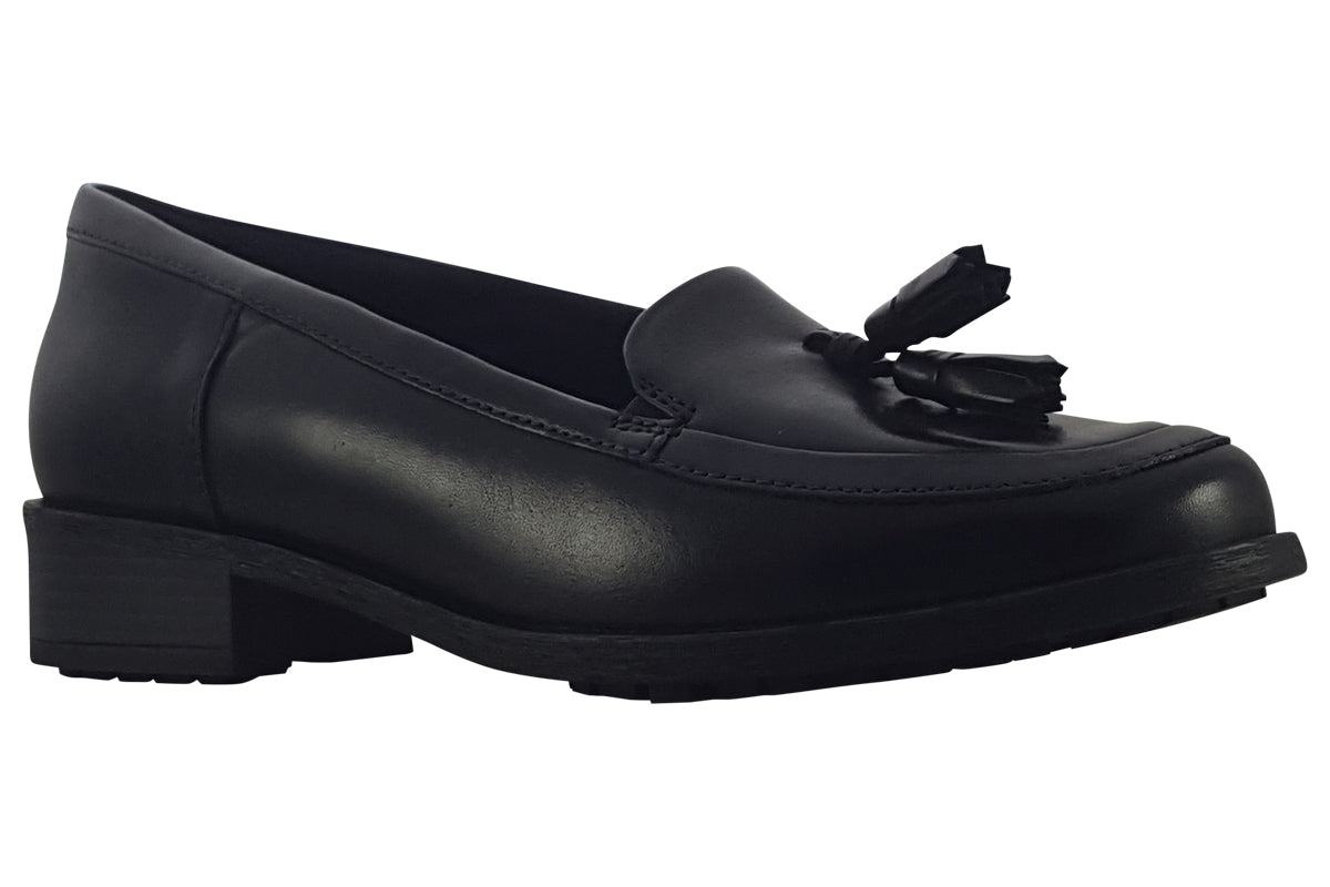 clarks havisham edge black leather womens shoes right