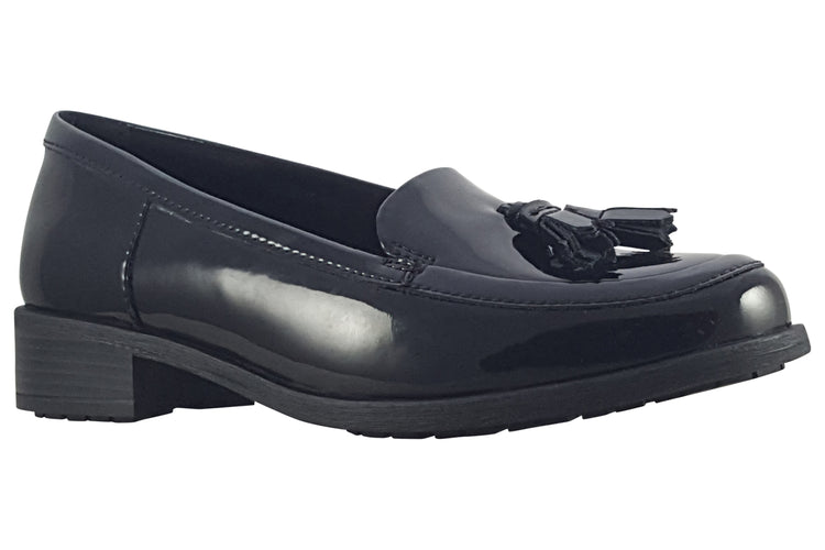 Clarks Havisham Edge Black Patent Womens Shoes