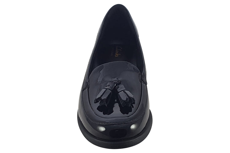 Clarks Havisham Edge Black Patent Womens Shoes