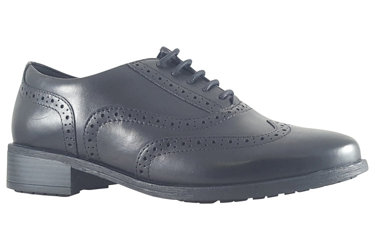 Clarks Havisham Oak Black Leather Womens Shoes