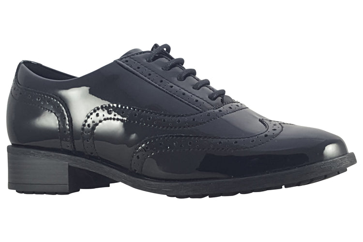 Clarks Havisham Oak Black Patent Womens Shoes