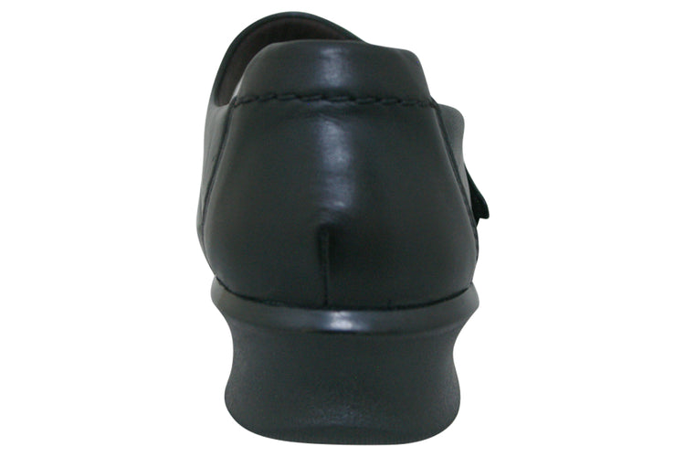 Clarks Hope Henley Black Leather Womens Shoes