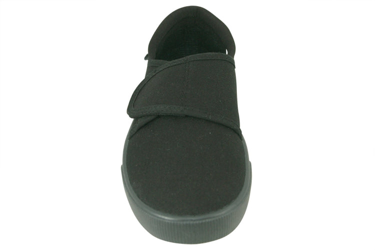 Clarks Hopper Run Black Fabric Boys School Shoes