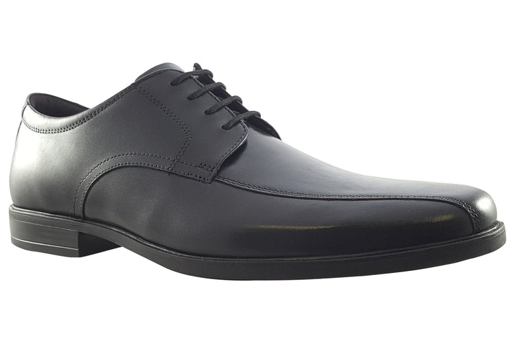 Clarks Howard Over Black Leather Mens Shoes
