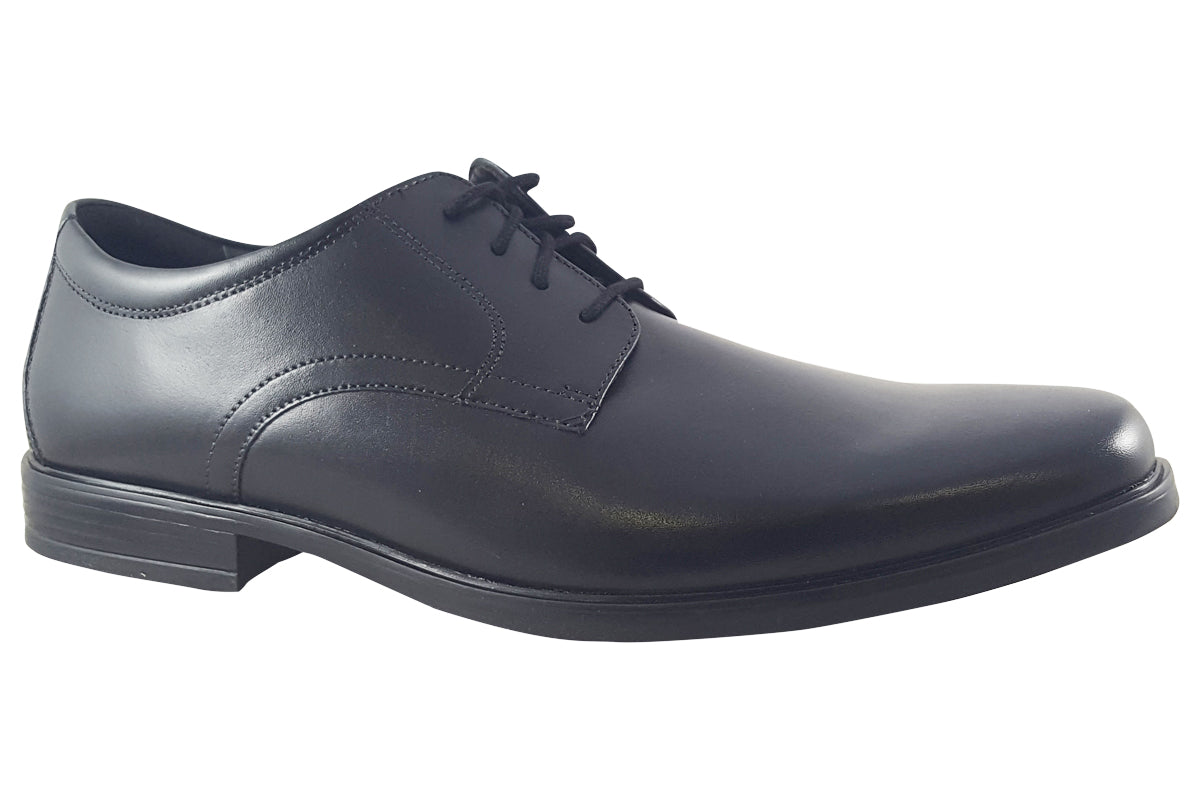 clarks howard walk black leather mens shoes right