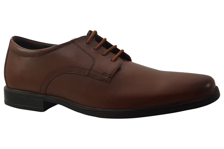 Clarks Howard Walk Dark Tan Leather Mens Shoes