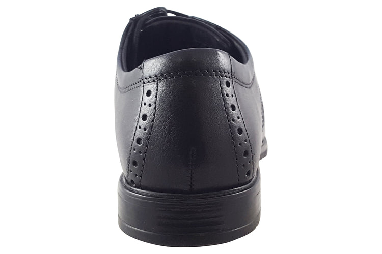 Clarks Howard Wing Black Leather Mens Shoes