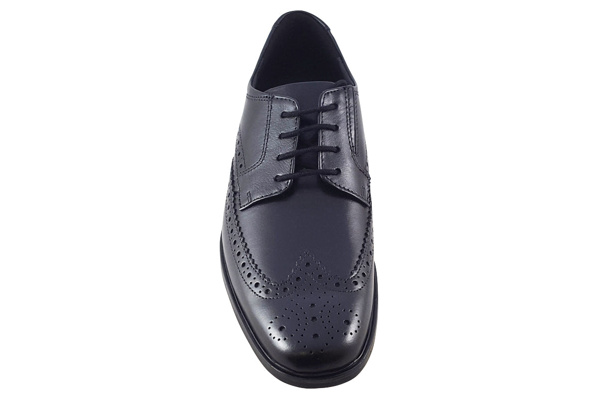 clarks howard wing black leather mens shoes top
