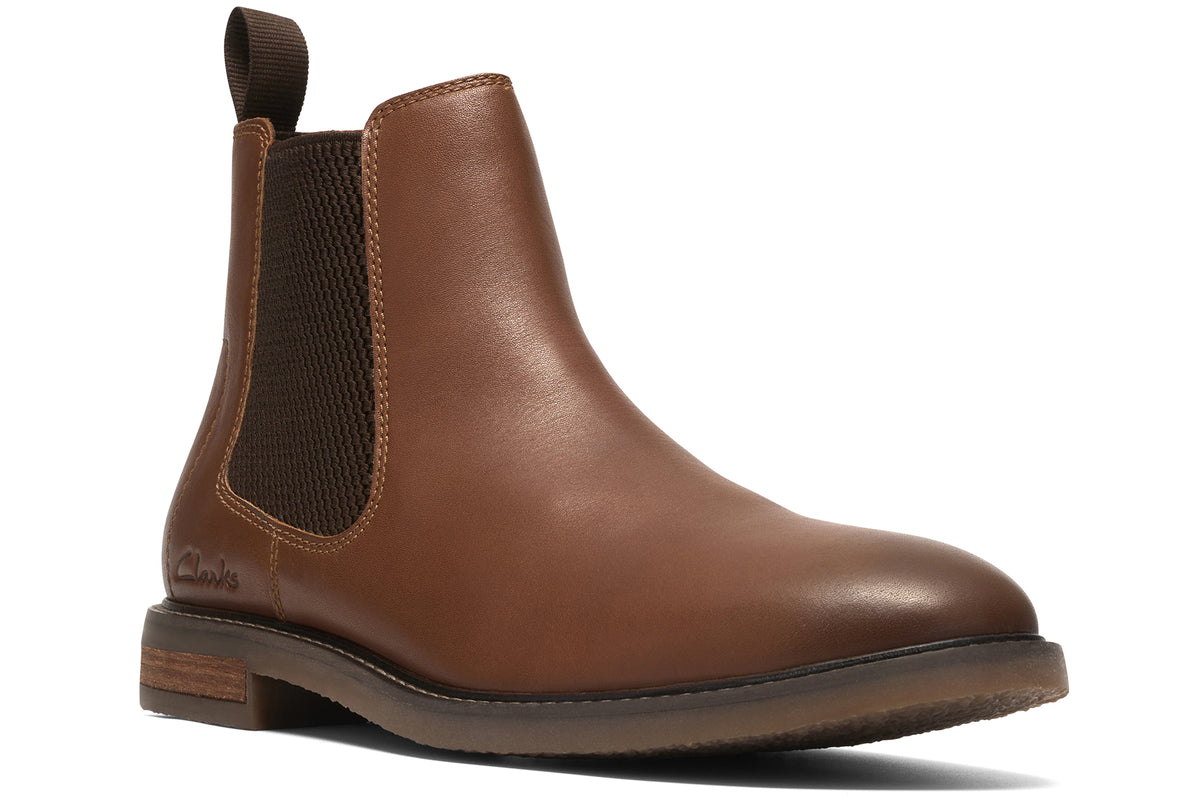 Clarks Jaxen Easy Dark Tan Mens Boots