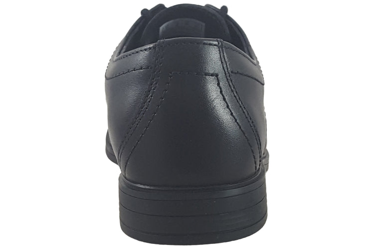 Clarks Jonwin Loop Y Black Leather Boys School Shoes