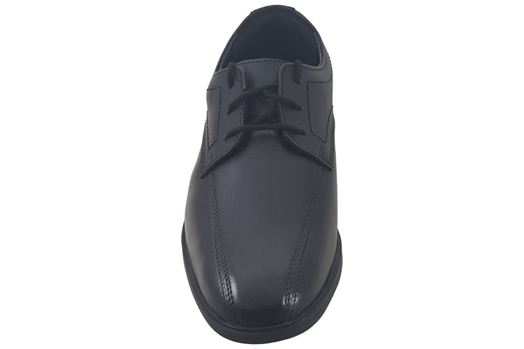 Clarks Jonwin Loop Y Black Leather Boys School Shoes