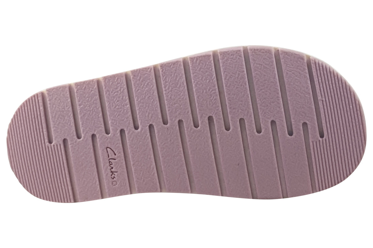 clarks joyful skip k pink pat girls shoes sole
