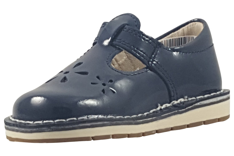 Clarks Joyful Skip T. Navy Patent Girls Shoes