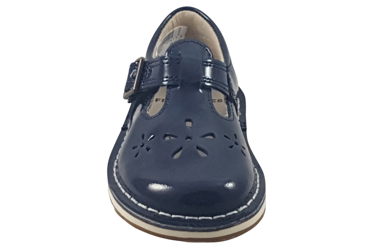 Clarks Joyful Skip T. Navy Patent Girls Shoes